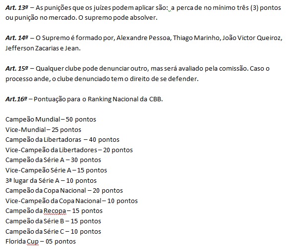 CONFEDERAÇÃO BRASILEIRA DE BRASFOOT REGULAMENTO CONFEDERAÇÃO BRASILEIRA DE BRASFOOT REGULAMENTO