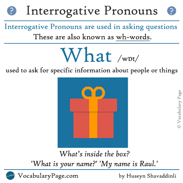 Interrogative pronouns