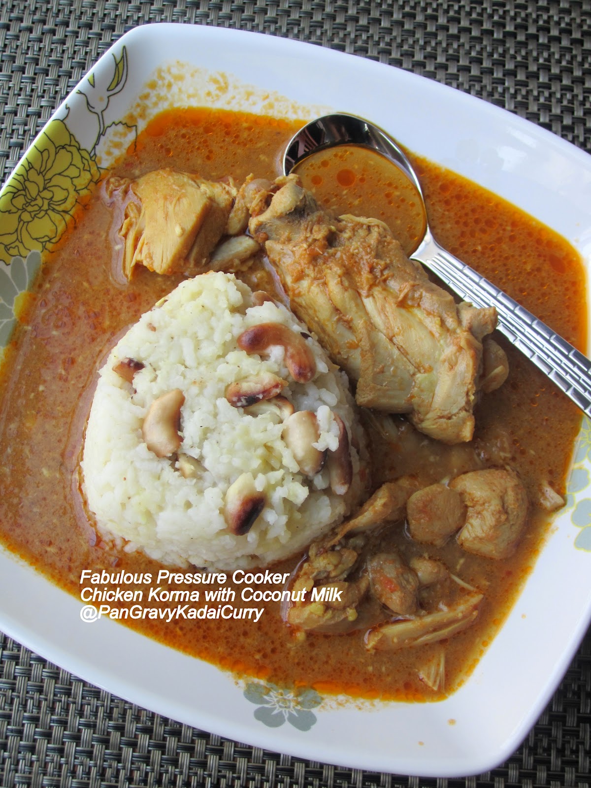 Pan Gravy Kadai Curry Pressure Cooker CoconutChicken Curry