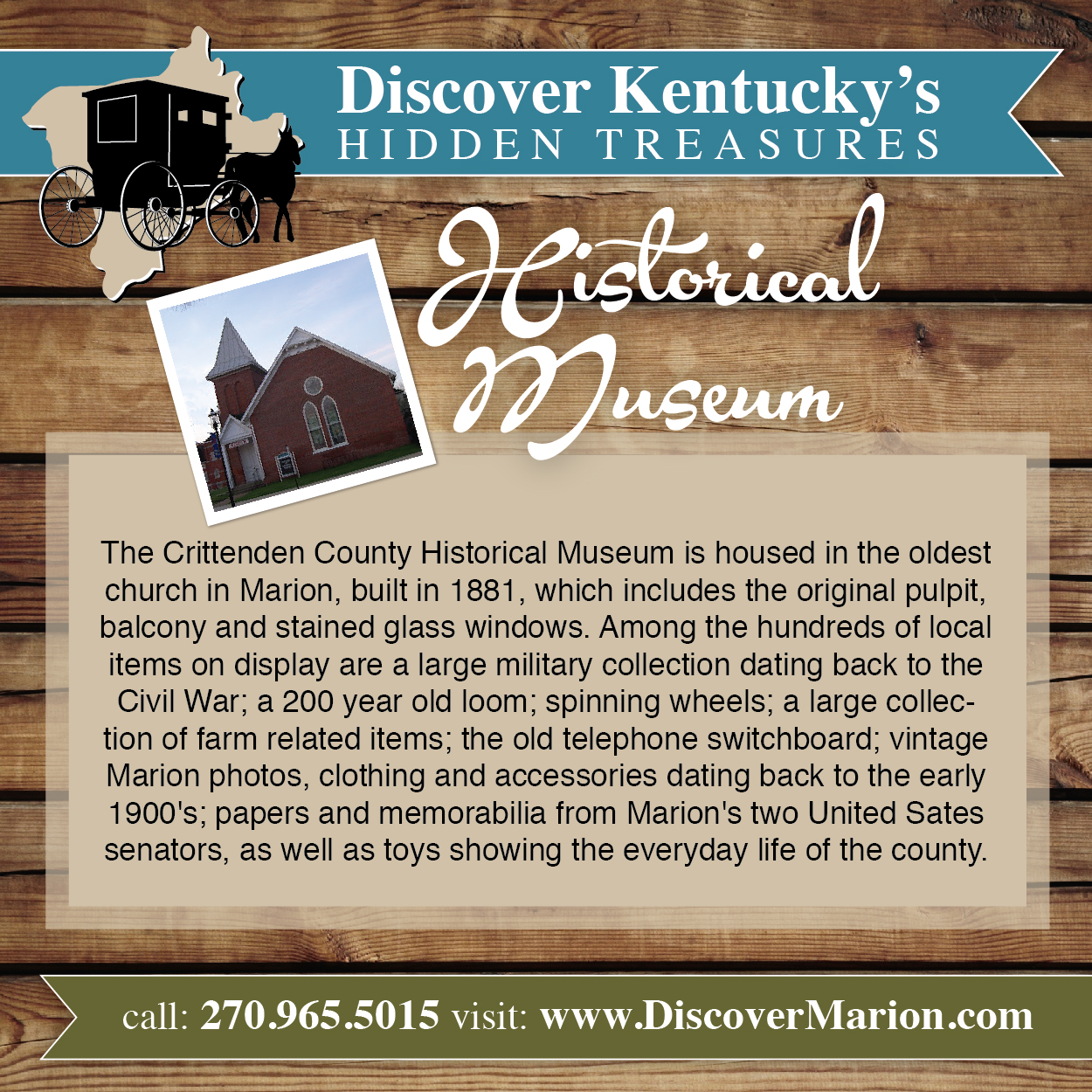 Discover Marion KY Historical Museum