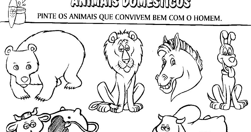 Featured image of post Desenhos Para Colorir De Animais Domesticos
