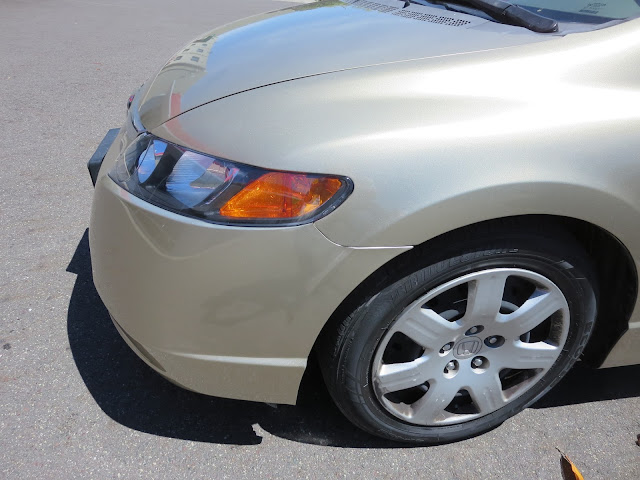 2008 Honda Civic with new fender, bumper and headlamp from Almost Everything Auto Body
