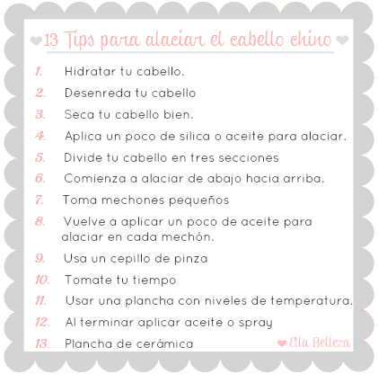 Tips para alaciar el cabello chino