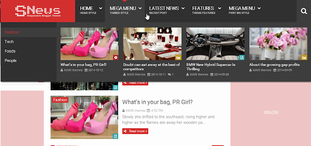 SNEWS BLOGGER TEMPLATE, Download Premium News Responsive Magazine Blogger Template, Theme Forest