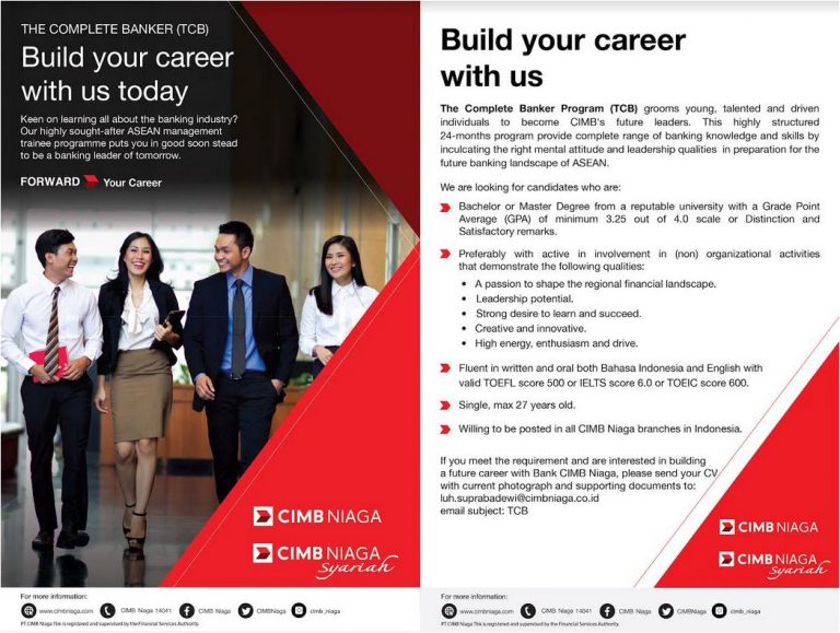 Lowongan Kerja Lowongan Kerja Bank Cimb Niaga
