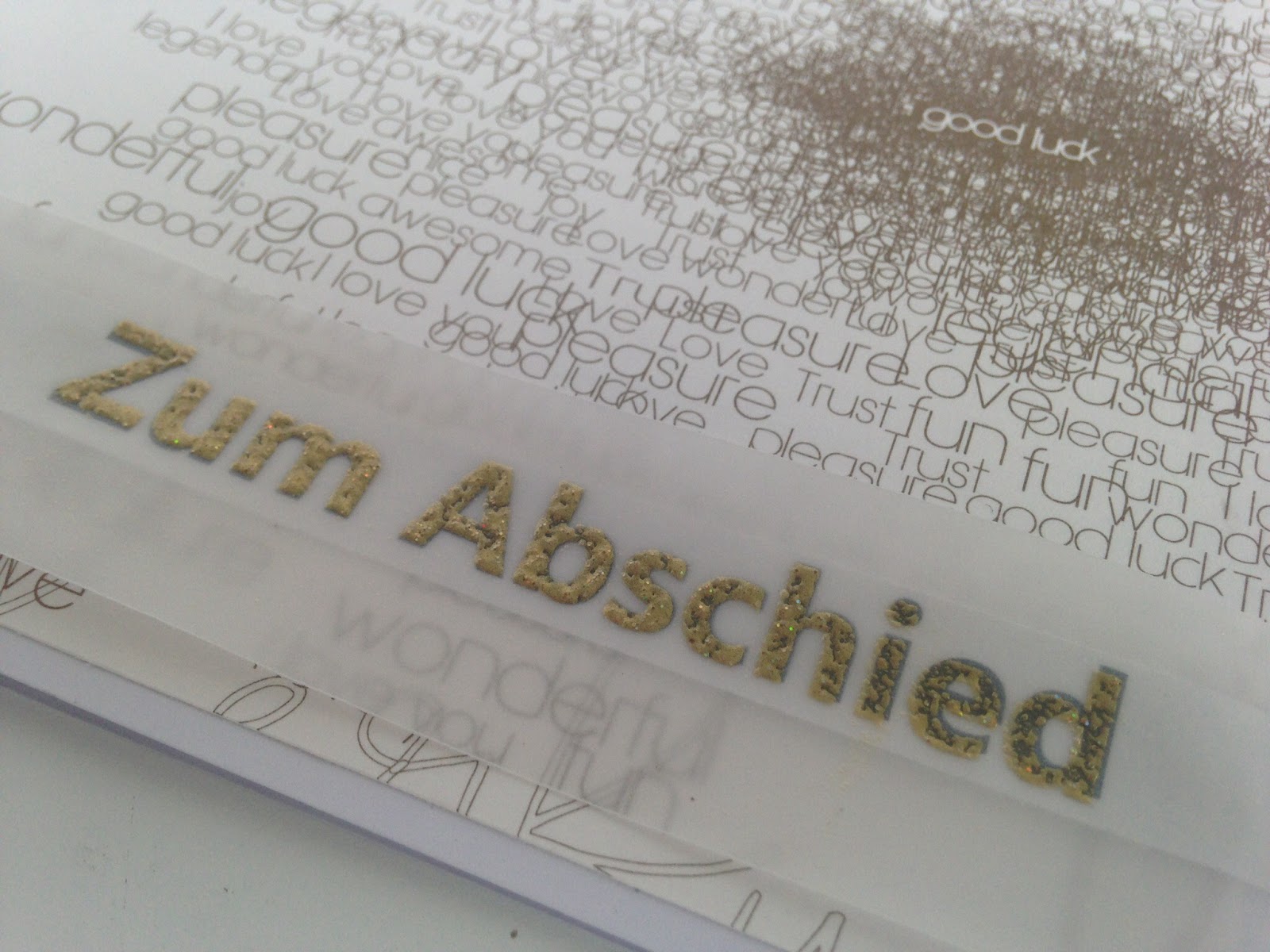 Papier-Lust: Zum Abschied&hellip;