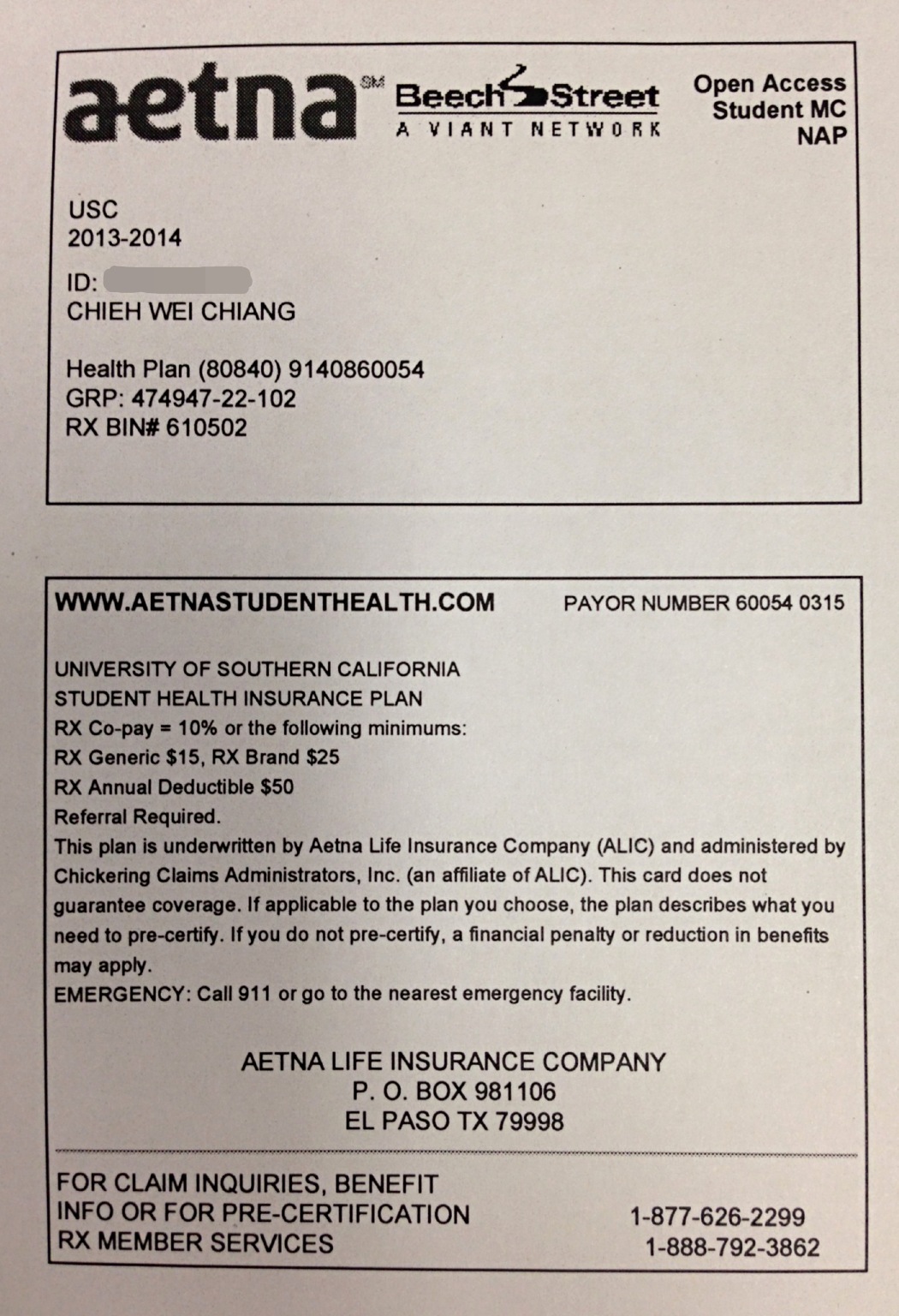 Carissa Camera How To Find Policy Number On Insurance Card Aetna