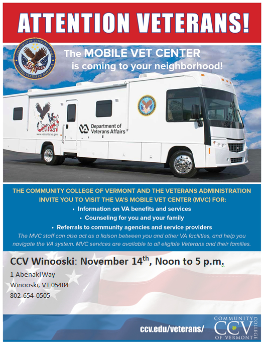 CCV Winooski Blog VA Mobile Vet Center