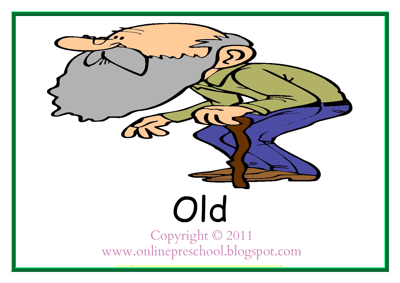 Online Preschool ADJECTIVE FLASHCARDS