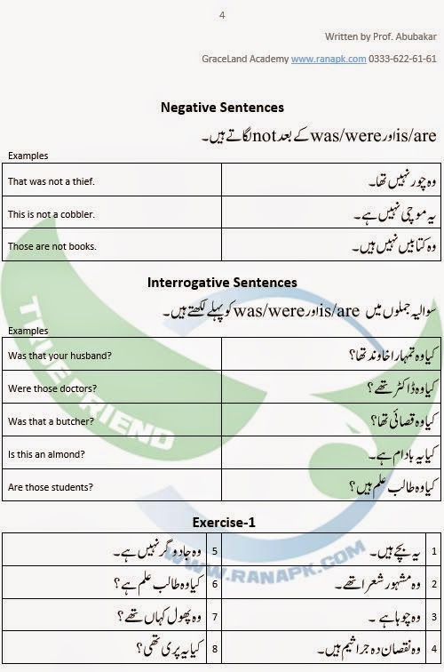 English Grammar In Urdu English Grammar in Urdu lecture4
