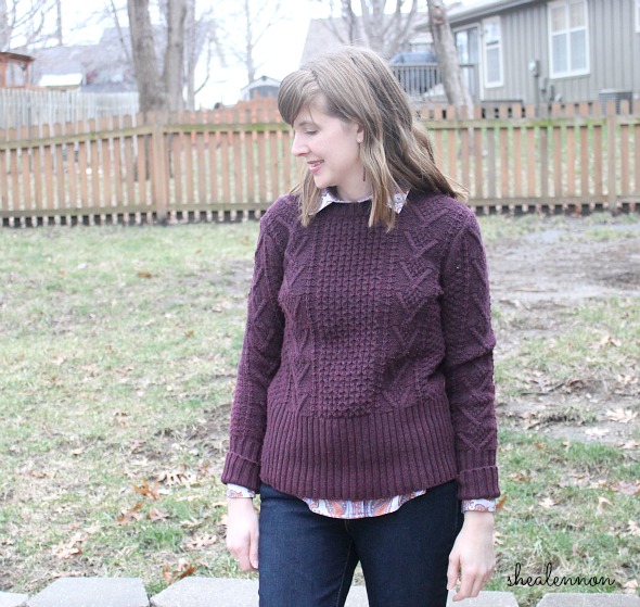Layered sweater look - winter outfit idea | www.shealennon.com