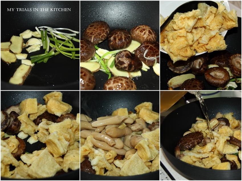 My Trials in the Kitchen: Braised Mushrooms with Fish Maw ...
