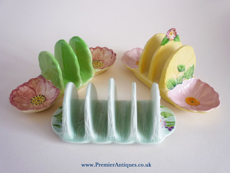 Premier Antiques: Hand painted art deco toast racks