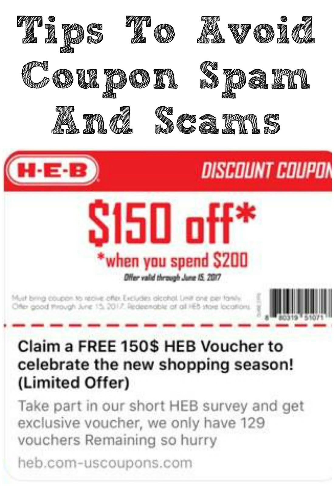 HeadsUp New Fake HEB Coupons On Facebook Again