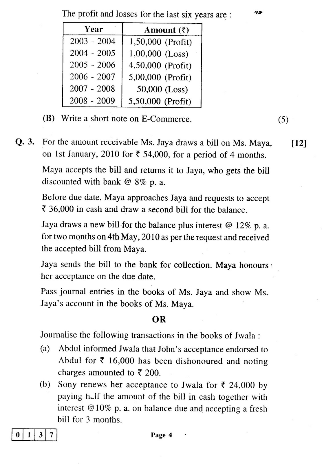 Question Papers Collection HSC BOARD (BOOK KEEPING)