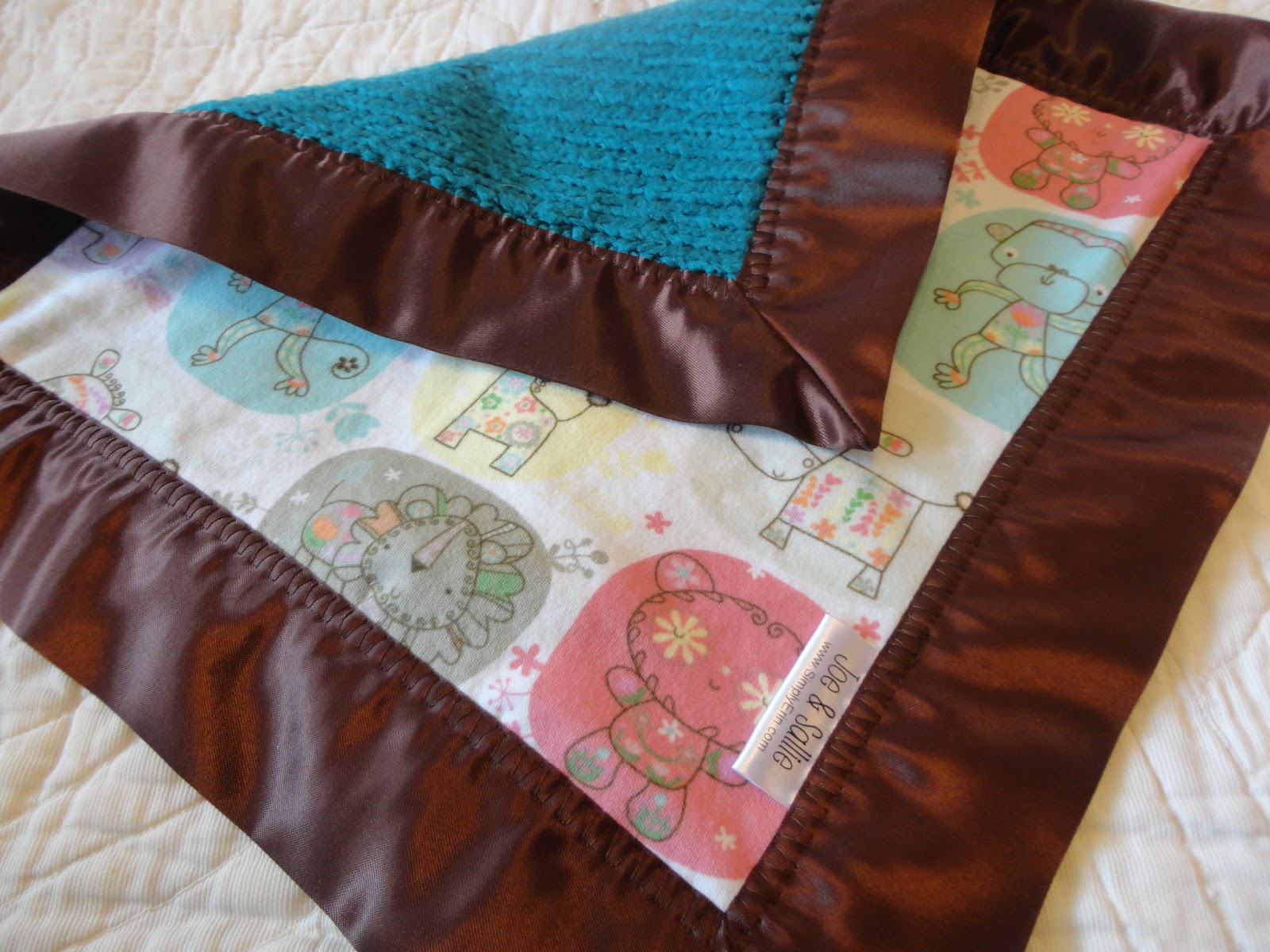 Simply Erin Baby Security Blankets with Satin Binding