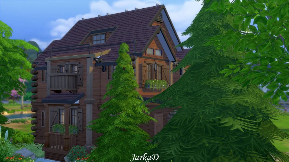 กระท่อมกลางป่า The Sims 4 house The Sims 4