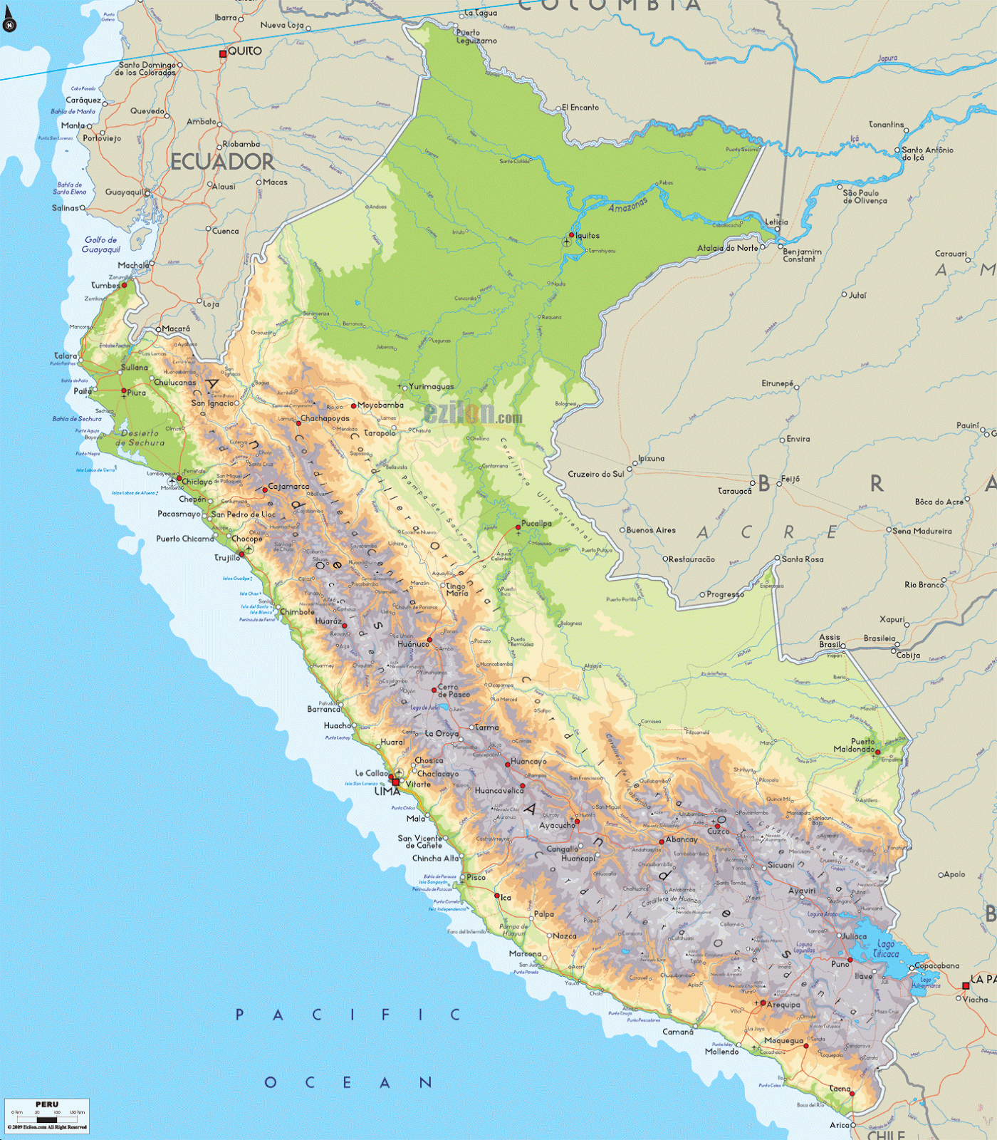 Peru | Mapas Geográficos do Peru