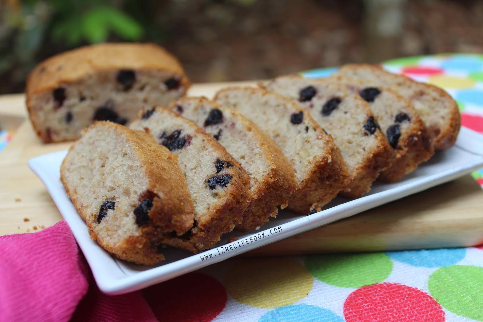 Egg less Banana and Blueberry Loaf Cake Recipe Book