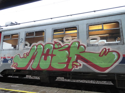 graffiti on train