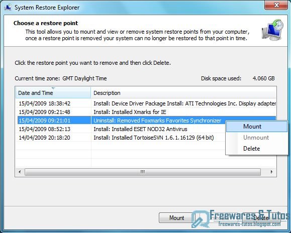 System Restore Explorer : un logiciel gratuit pour explorer le contenu des points de restauration système de Windows