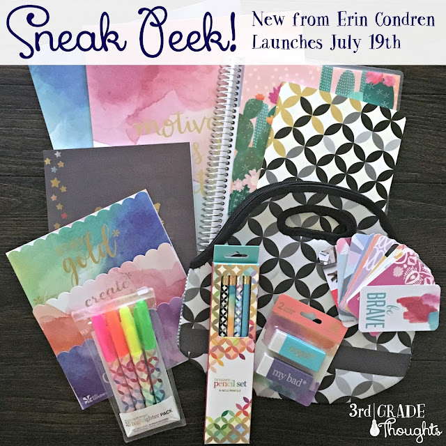 NEW Erin Condren Goodies Launching July 19th 3rd Grade Thoughts