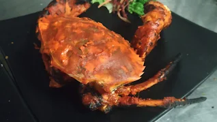 Cooked tandoori Crab food recipe Healthy Dinner Recipe