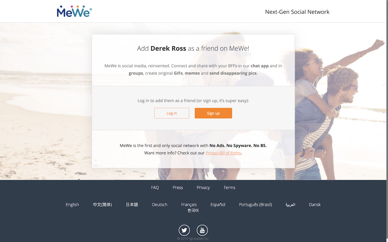What is MeWe and how do you sign up for it?