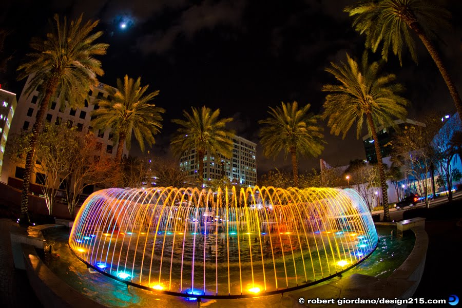 Fountain in Bubier Park, downtown Fort Lauderdale, FL, Copyright 2012 Robert Giordano