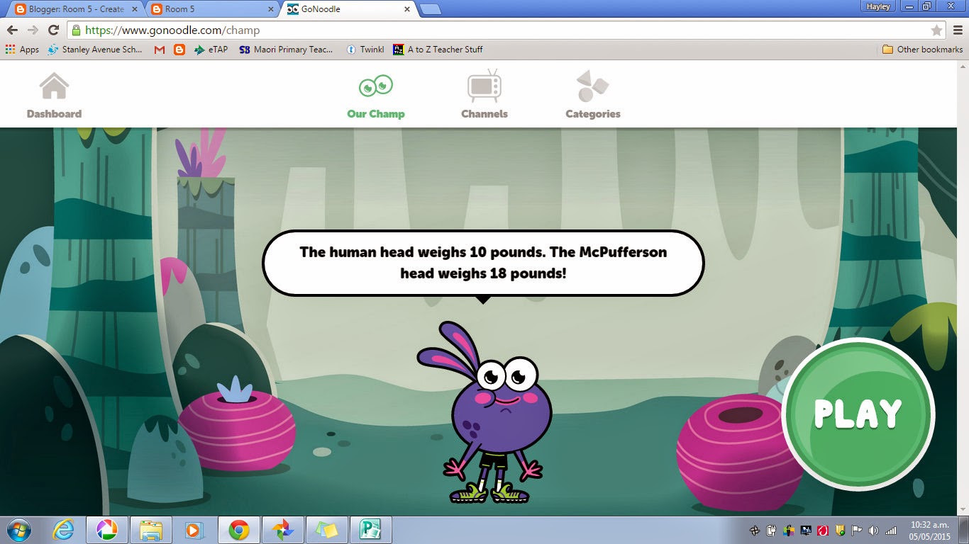 Room 5 Go Noodle in Room 5!