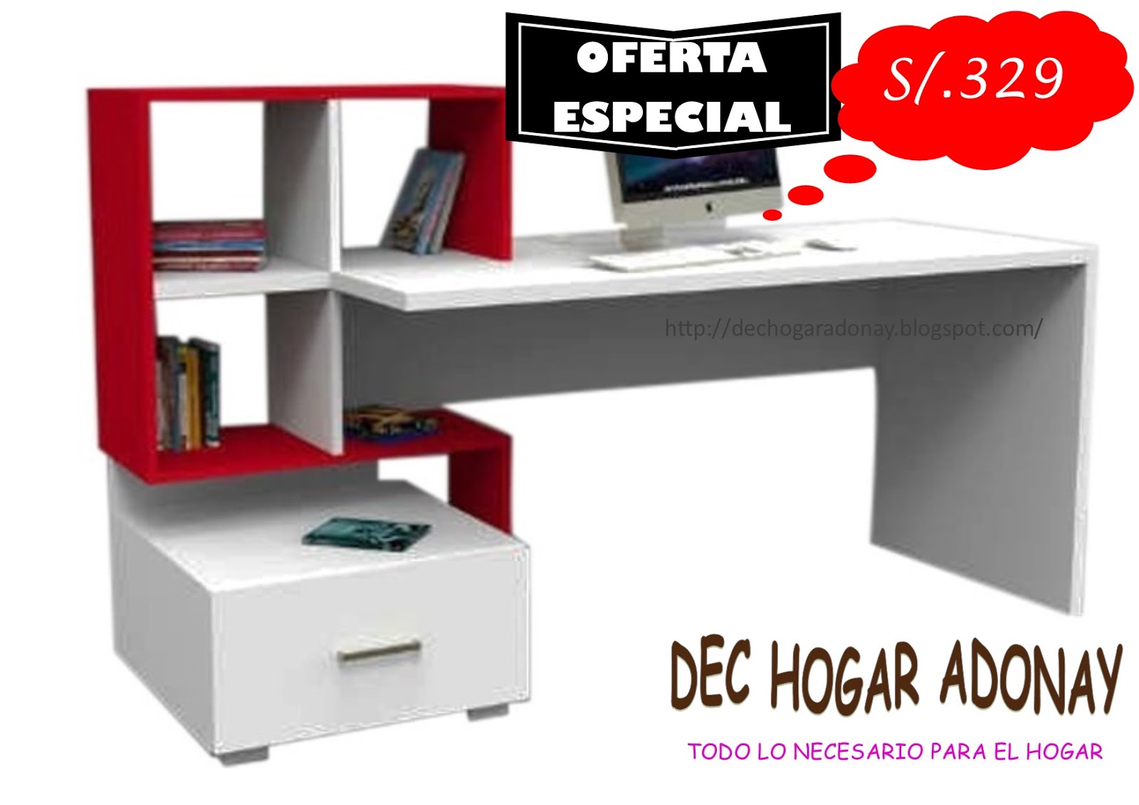 MUEBLES DE MELAMINE Y MADERA EN GENERAL: ESCRITORIO MODERNOS DE