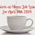 Work-at-Home Job Leads for April 14, 2014