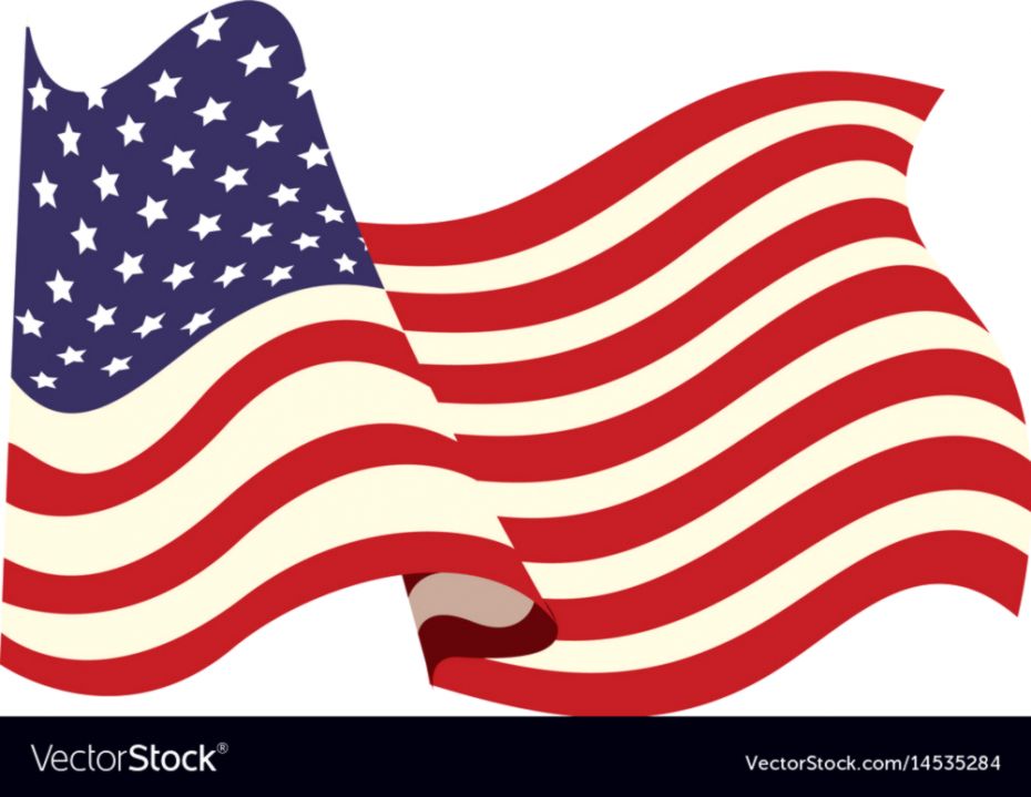 United states of america flag waving symbol Vector Image United states of america flag waving symbol Vector Image