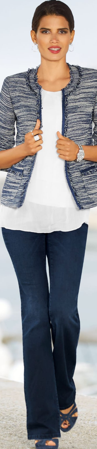 Madeleine Blazer Navy/White