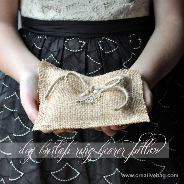 The Creative Bag Blog Diy Burlap Ring Bearer Pillow