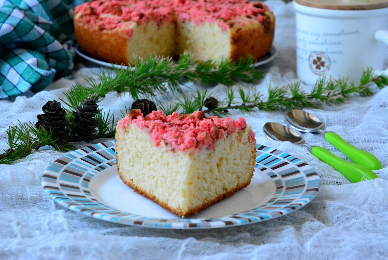 Манник с фруктами