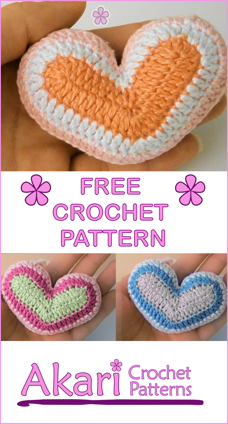 Crochet 3d Heart Pattern