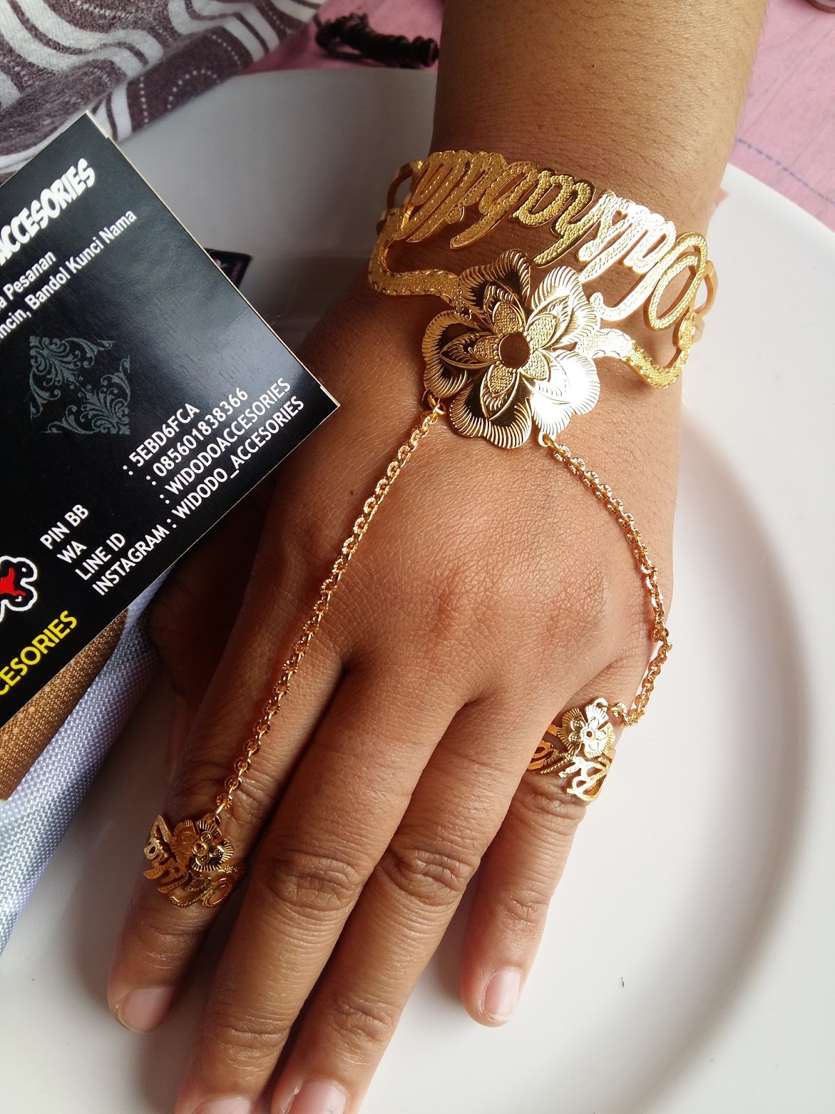 Gelang Custom Nama Lapis Emas (Widodo ACC)