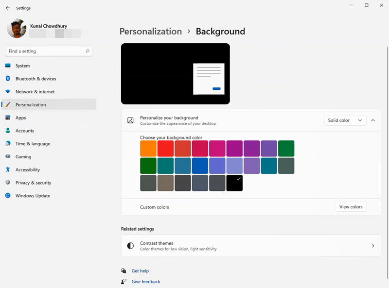 A quick look to Windows 11 Settings app - Personalization - Background A quick look to Windows 11 Settings app - Personalization - Background