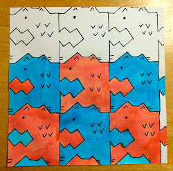 tessellation project escher tesselation math lesson kathy colors projects patterns complimentary angelnik imagination inspired examples tesselations drawing designs theory mc