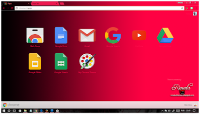 Minimalist Black and Red Gradient Google Chrome theme
