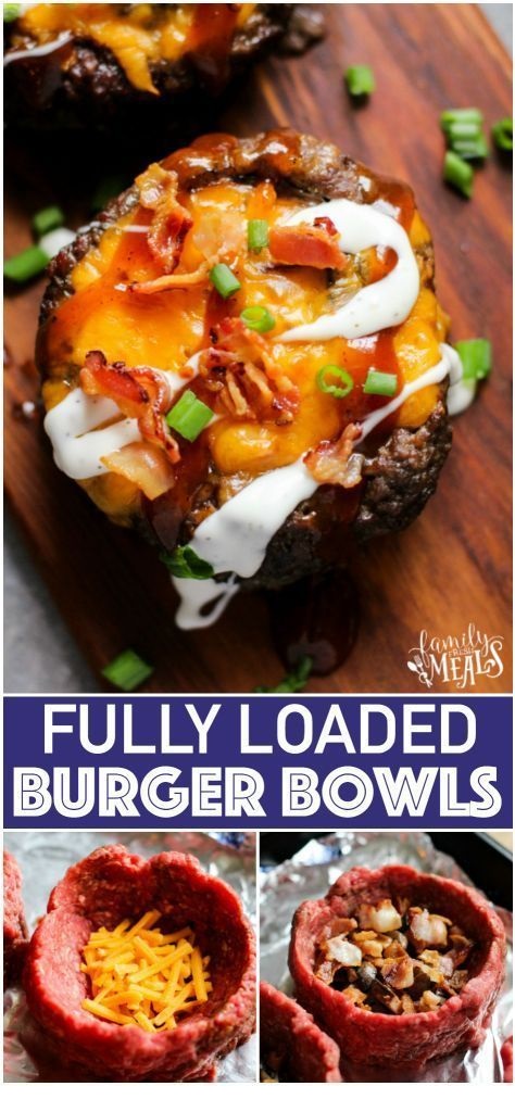 Fully Loaded Burger Bowls