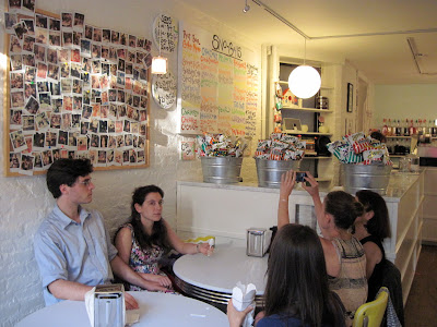 Patrons enjoy their Sno-balls treats at Imperial Woodpecker Sno-Ball a tasty treat that is New in New York