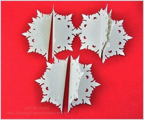 Объемные снежинки из бумаги. Volume of paper snowflakes
