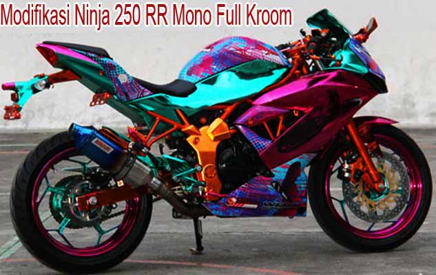 Modifikasi ninja 250 fi mono rr karbu hijau merah putih abs airbrush