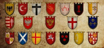 Idei bannere si steaguri medievale decorative