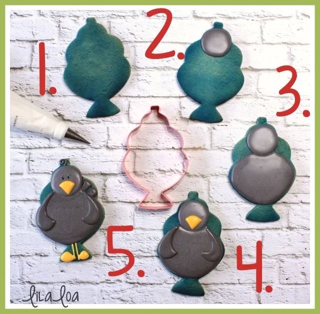 Learn how to make decorated blackbird sugar cookies