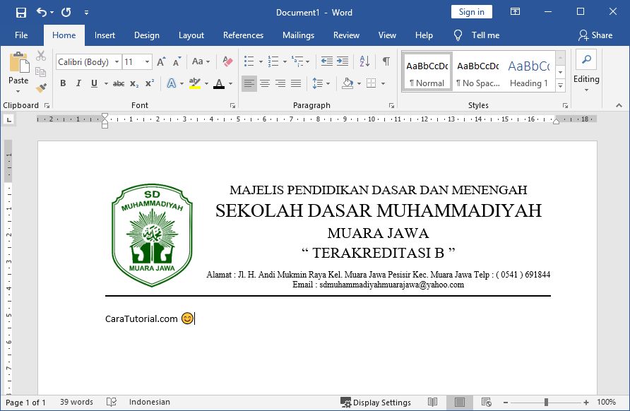 Cara Membuat Kop Surat Di Microsoft Word Yang Bagus Dan Rapi