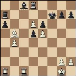 Partida Pomar-Ribeiro en el II Encuentro Ibérico de Ajedrez 1946, posición después de 29.b4!
