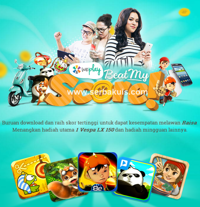 Kontes Game Beat My Score! Berhadiah Vespa LX150, Handphone Lenovo, Pulsa